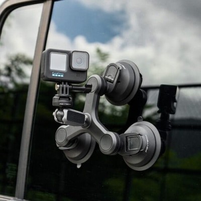 PGYTECH CapLock Τριπλή Βάση Στήριξης με Βεντούζα για Action Camera