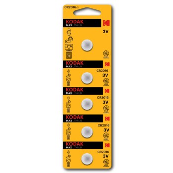 Kodak Μπαταρία Λιθίου Ρολογιών CR2016 3V 5BL