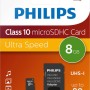 Philips MicroSD+adapter class10 UHS1 8GB