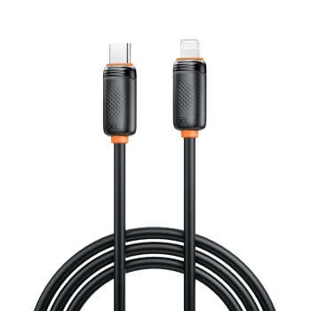 XO NB-Q302A Καλώδιο Φόρτισης & Μεταφοράς Δεδομένων Lightning σε Type-C 27W Μαύρο 1m
