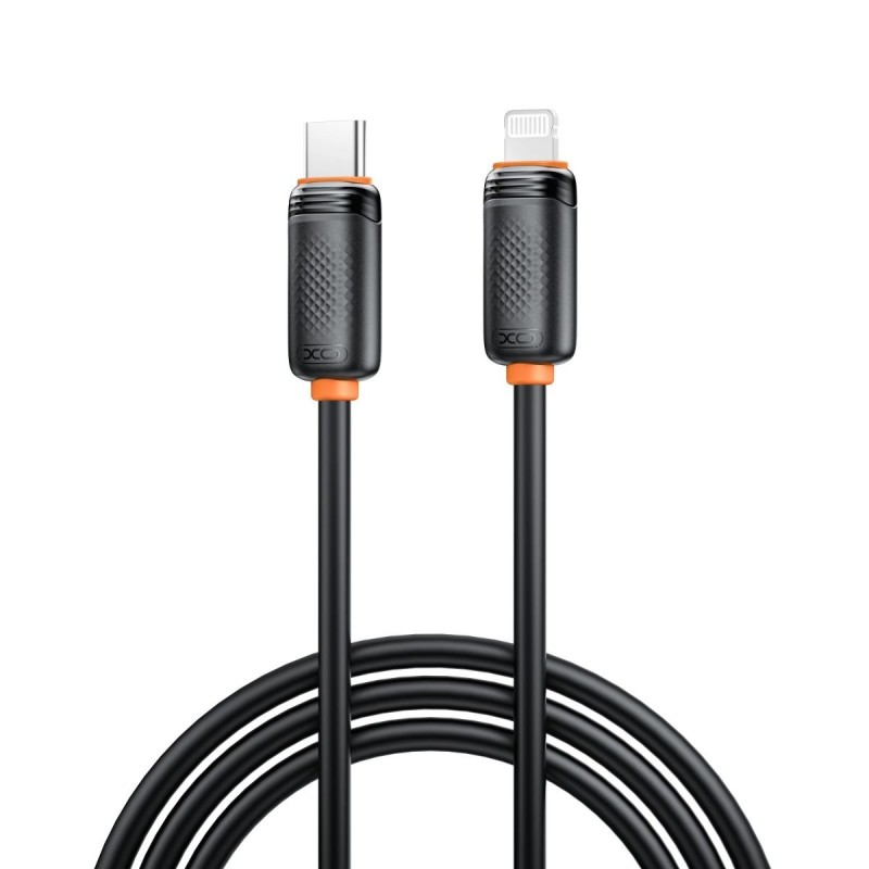 XO NB-Q302A Καλώδιο Φόρτισης & Μεταφοράς Δεδομένων Lightning σε Type-C 27W Μαύρο 1m