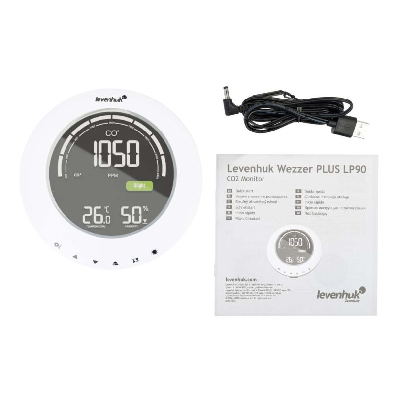 ΘΕΡΜΟΜΕΤΡΟ-ΥΓΡΑΣΙΟΜΕΤΡΟ WEZZER PLUS LP90 ΜΕ ΑΝΙΧΝΕΥΤΗ CO2