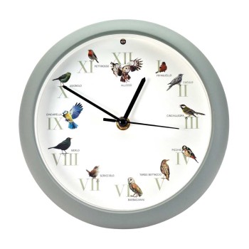CLOCK BIRD GREEN, 8"