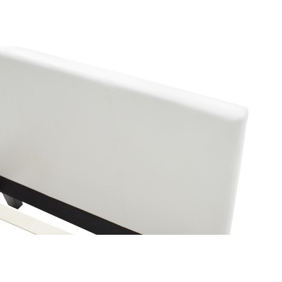 Κρεβάτι Nevil pakoworld 100x200 PU χρώμα λευκό ματ