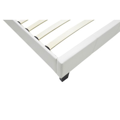 Κρεβάτι Nevil pakoworld 100x200 PU χρώμα λευκό ματ