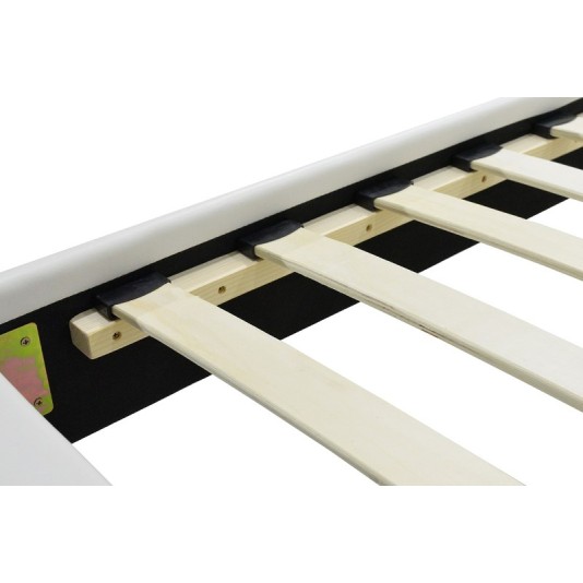 Κρεβάτι Nevil pakoworld 100x200 PU χρώμα λευκό ματ