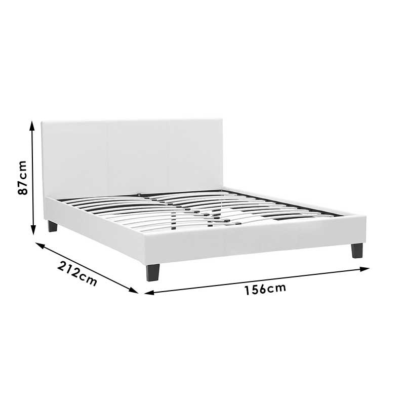 Κρεβάτι Nevil pakoworld 150x200 PU χρώμα μαύρο ματ