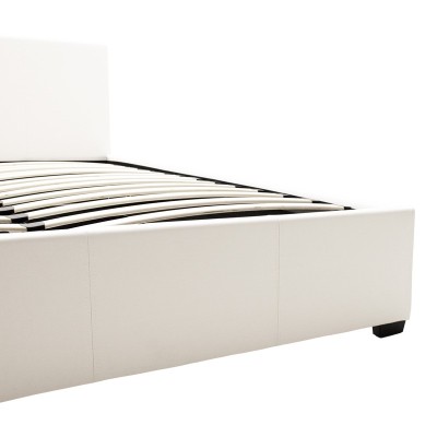 Κρεβάτι Norse pakoworld pu λευκό με αποθηκευτικό χώρο 160x200εκ