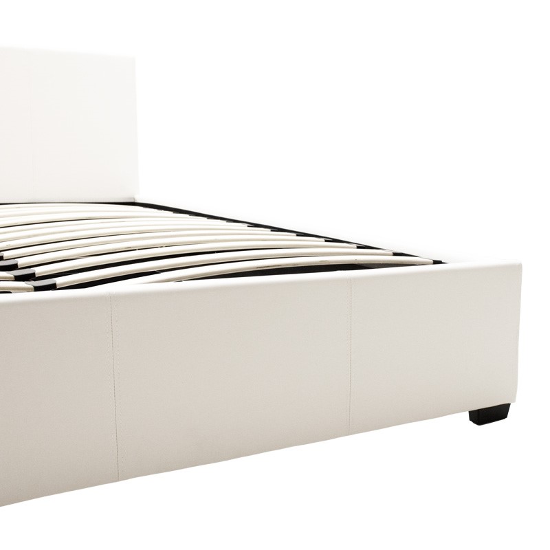 Κρεβάτι Norse pakoworld pu λευκό με αποθηκευτικό χώρο 160x200εκ