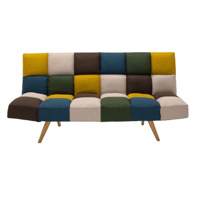 Καναπές - κρεβάτι 3θέσιος Freddo pakoworld ύφασμα πολύχρωμο 182x81x84εκ