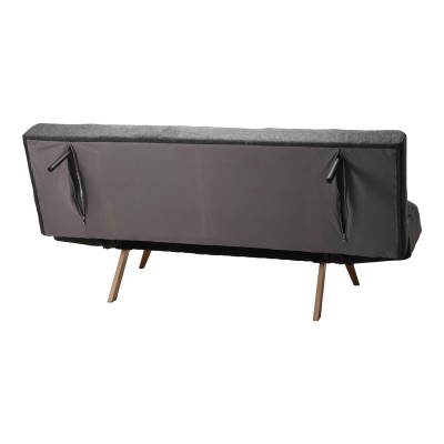 Καναπές - κρεβάτι 3θέσιος Freddo pakoworld ύφασμα ανθρακί 181x81x86εκ