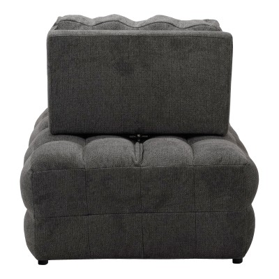 Πολυθρόνα-κρεβάτι Jelica pakoworld γκρι ύφασμα 88x110x86εκ