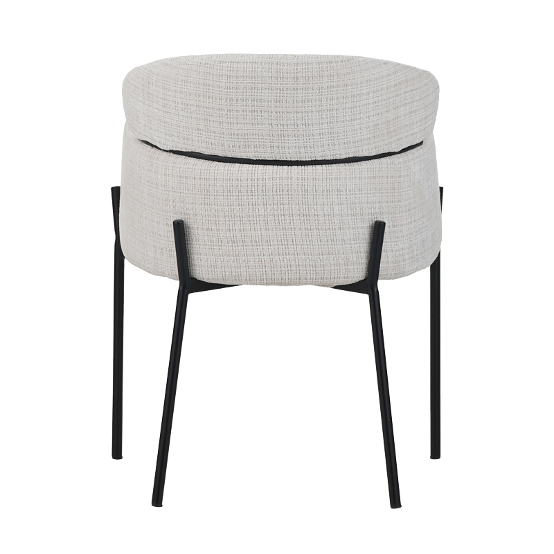 Πολυθρόνα Tolerse Inart μπεζ ύφασμα-πόδι μαύρο μέταλλο 58x57x80εκ | 2 τμχ