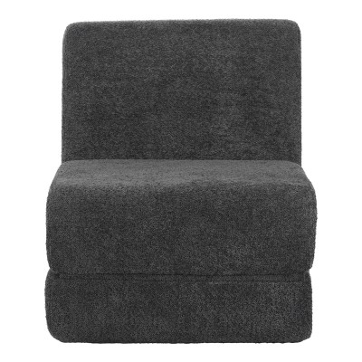 Πολυθρόνα-Κρεβάτι Ferderina pakoworld ύφασμα σε ανθρακί απόχρωση 66x102x73εκ