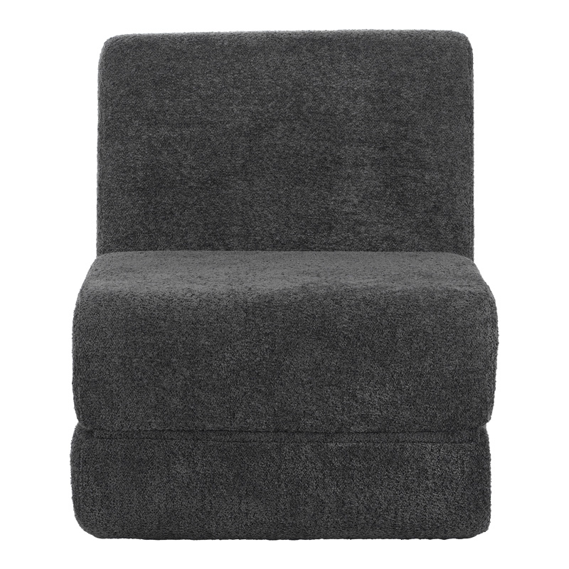 Πολυθρόνα-Κρεβάτι Ferderina pakoworld ύφασμα σε ανθρακί απόχρωση 66x102x73εκ