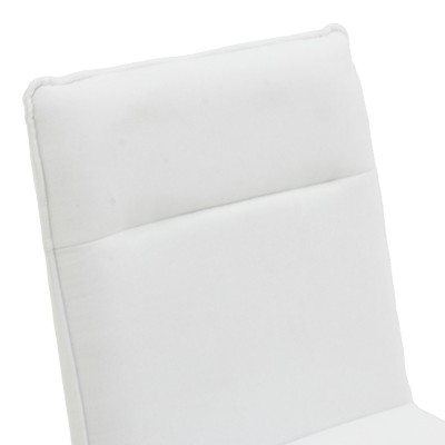 Σκαμπό μπαρ Essential pakoworld ύφασμα λευκό-πόδι μάυρο μεταλλικό 53x64.5x107εκ | 4 τμχ