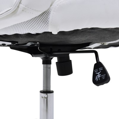 Καρέκλα γραφείου διευθυντή Sonar pakoworld pu σε λευκή απόχρωση