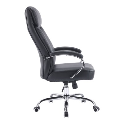 Καρέκλα γραφείου διευθυντή Venza pakoworld pu σε μαύρη απόχρωση 70x65x117-124εκ