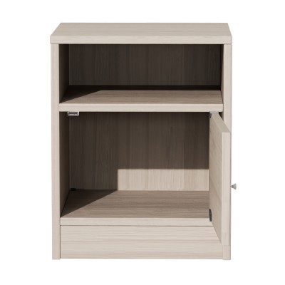 Κομοδίνο Foly pakoworld με ένα ντουλάπι γκρι oak 40x40x50εκ