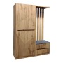 Έπιπλο εισόδου Zomie pakoworld σε oak απόχρωση 131x41.5x180.4εκ