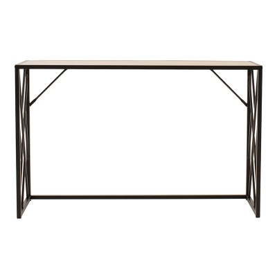 Κονσόλα Ivy pakoworld χρώμα καρυδί-μαύρο 120x35x75εκ