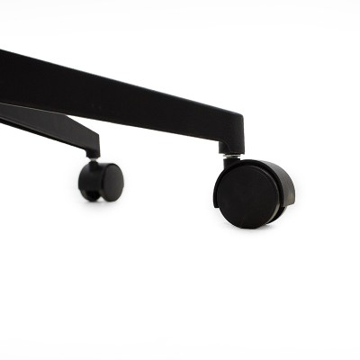 Καρέκλα γραφείου Ghost pakoworld με ύφασμα mesh χρώμα μαύρο - γκρι