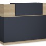 Γραφείο reception Lotus pakoworld σε χρώμα φυσικό - ανθρακί 180x70x110εκ