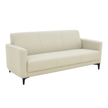 Καναπές τριθέσιος Sidica pakoworld PU σε εκρού απόχρωση 185x82x81εκ