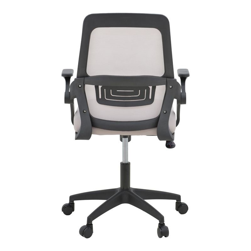 Καρέκλα γραφείου Reji pakoworld mesh ύφασμα γκρι-μπεζ με μαύρο σκελετό 58x60x89-99εκ