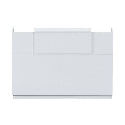 Γραφείο reception Lotus pakoworld σε λευκή απόχρωση 140x70x110εκ