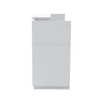 Γραφείο reception Lotus pakoworld σε λευκή απόχρωση 140x70x110εκ