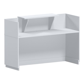 Γραφείο reception Lotus pakoworld σε λευκή απόχρωση 180x70x110εκ