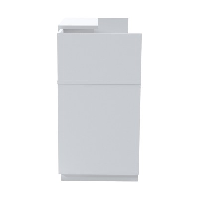 Γραφείο reception Lotus pakoworld σε λευκή απόχρωση 180x70x110εκ