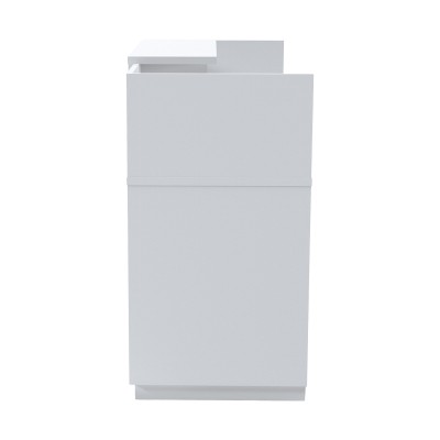 Γραφείο reception Lotus pakoworld σε λευκή απόχρωση 180x70x110εκ