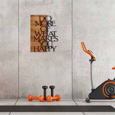 Διακοσμητικό τοίχου Haper pakoworld ξύλο πεύκου σε φυσική απόχρωση με μαύρο μέταλλο 42x3x58εκ