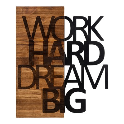 Διακοσμητικό τοίχου Deseze pakoworld ξύλο πεύκου σε φυσική απόχρωση με μαύρο μέταλλο 48x3x58εκ