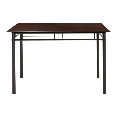 Τραπεζαρία Roza pakoworld σετ 5τμχ χρώμα σκούρο καρυδί - πόδια μαύρο ματ 120x70x75εκ