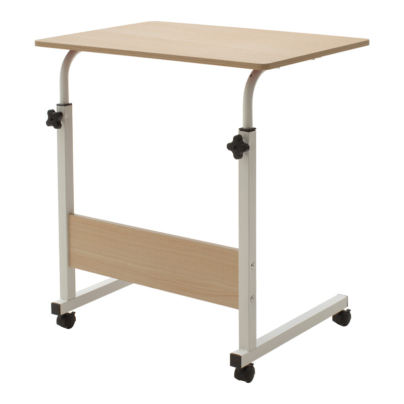 Γραφείο Piper pakoworld με αυξομείωση ύψους-MDF φυσικό-λευκό 60x40x69-90εκ