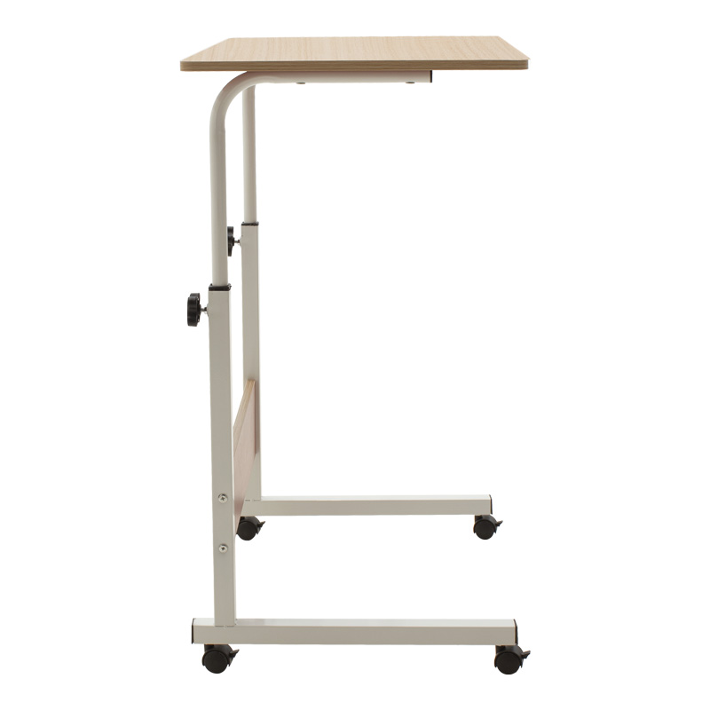 Γραφείο Piper pakoworld με αυξομείωση ύψους-MDF φυσικό-λευκό 60x40x69-90εκ