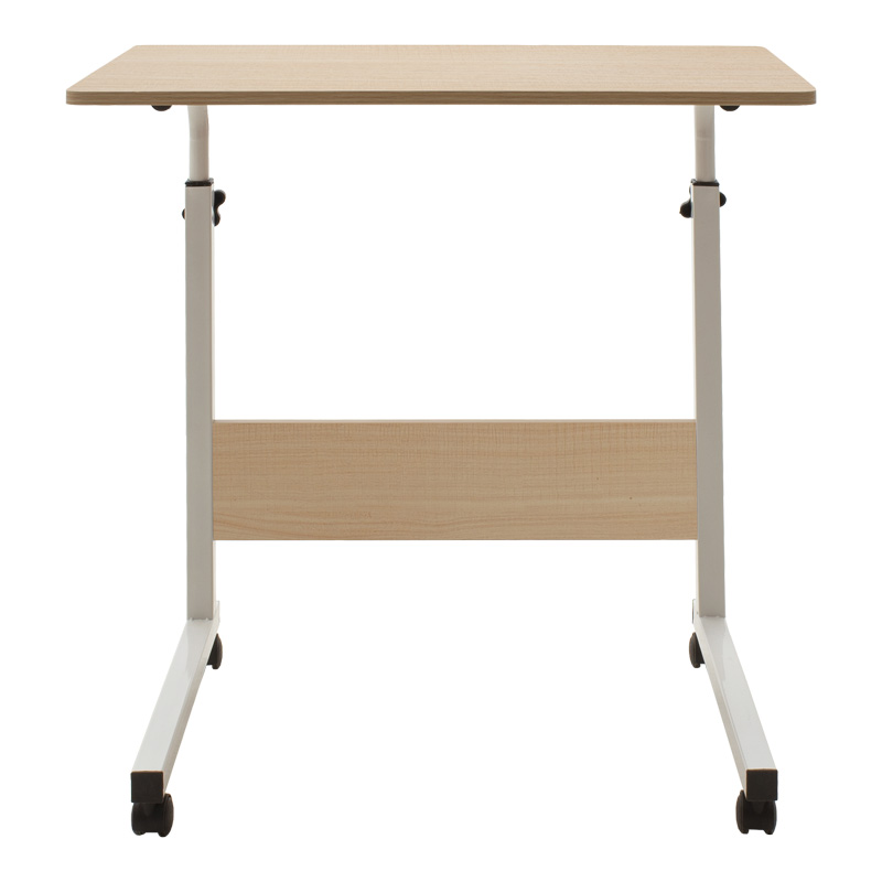 Γραφείο Piper pakoworld με αυξομείωση ύψους-MDF φυσικό-λευκό 60x40x69-90εκ