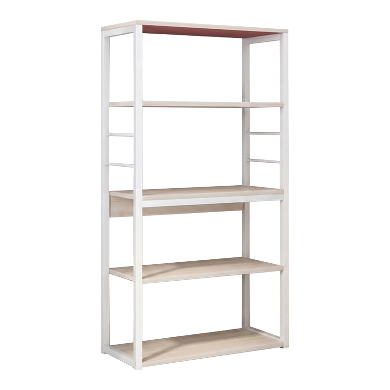 Ραφιέρα επιδαπέδια Tace pakoworld μέταλλο λευκό-φυσικό 50x30x129εκ