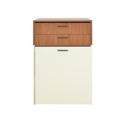 Τουαλέτα κρεβατοκάμαρας Sonlen pakoworld σε καρυδί-κρεμ απόχρωση 60x45x130εκ