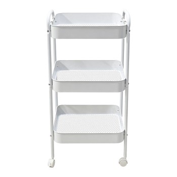 Τρόλλεϊ-ραφιέρα Nedea pakoworld μέταλλο λευκό 41x30x77εκ