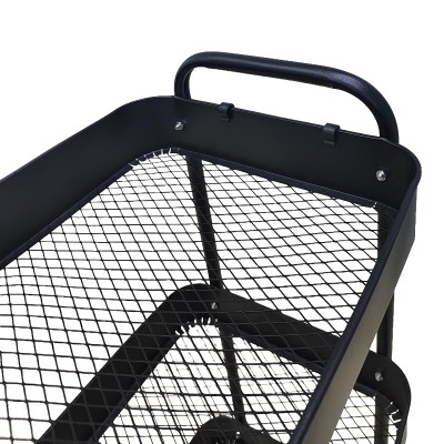 Τρόλλεϊ-ραφιέρα Nedea pakoworld μέταλλο μαύρο 41x30x77εκ