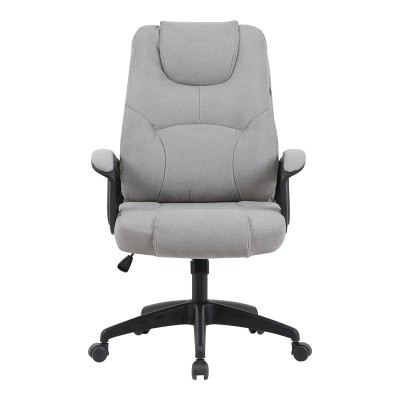 Καρέκλα γραφείου διευθυντή Kamora pakoworld ύφασμα γκρι 66x67x103-111εκ