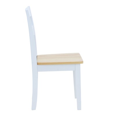 Καρέκλα York pakoworld σε λευκή-φυσική απόχρωση 39.5x47.5x89εκ | 2 τμχ