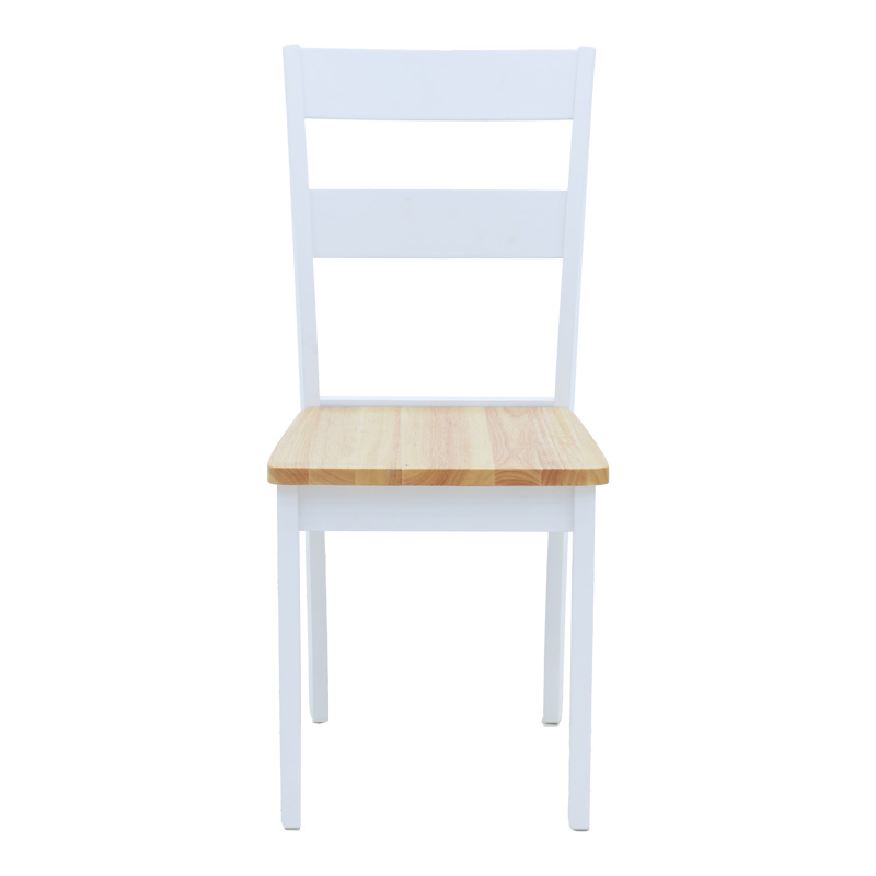 Καρέκλα York pakoworld σε λευκή-φυσική απόχρωση 39.5x47.5x89εκ | 2 τμχ