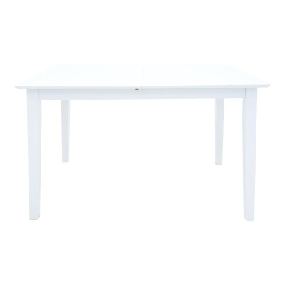 Tραπέζι επεκτεινόμενο Mabor pakoworld ξύλο σε λευκή απόχρωση 120-150x80x73,8εκ