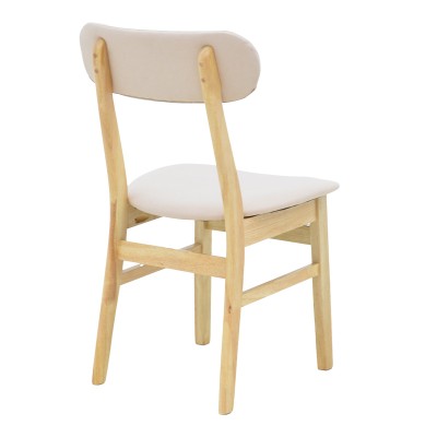 Καρέκλα Gaborn pakoworld σε φυσικό-μπεζ απόχρωση 47x47x81,5εκ | 2 τμχ