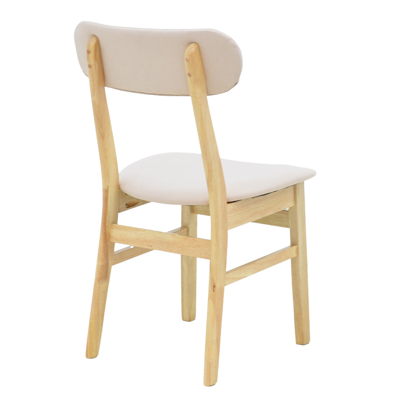 Καρέκλα Gaborn pakoworld σε φυσικό-μπεζ απόχρωση 47x47x81,5εκ | 2 τμχ